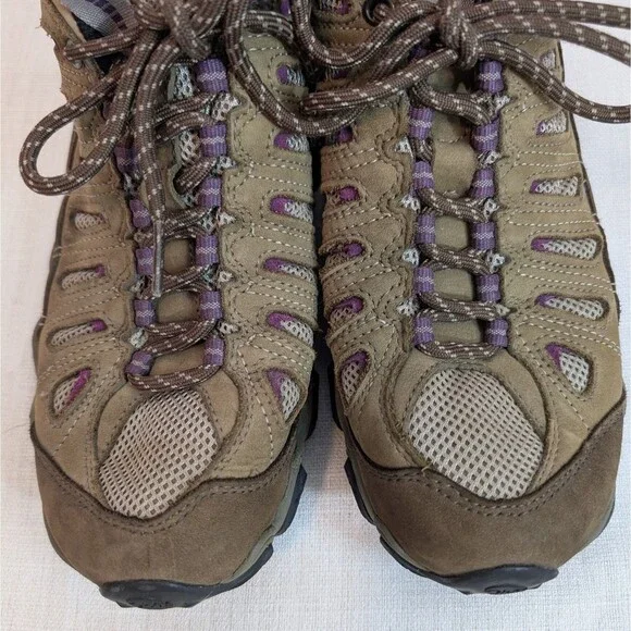 Oboz Sawtooth II Hiking Boots Women's Sz 10 Brown Tan Purple Waterproof Gorpcore - Picture 11 of 14